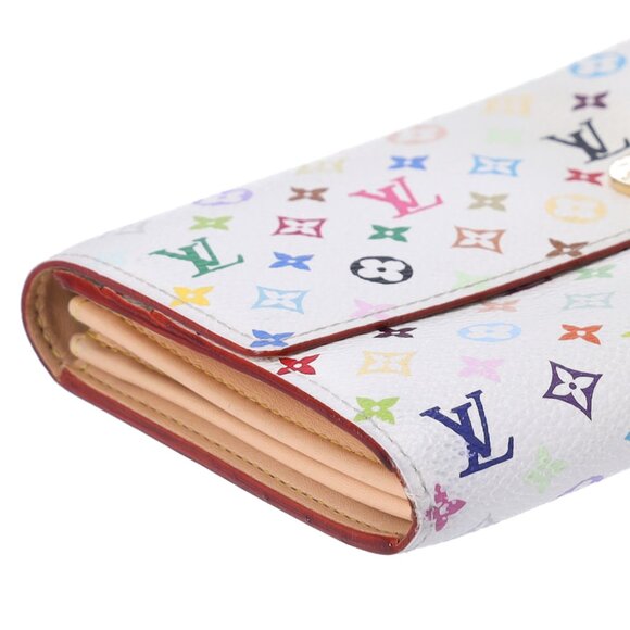 Louis Vuitton x Murakami Envelope Wallet Multicolor Monogram M60004 White - Picture 4 of 6